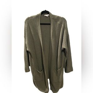 XS/S American Eagle Long Olive Cardigan